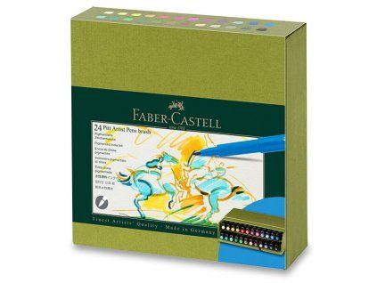 Faber-Castell Pitt Artist Pen Brush, sada 24 štětcových popisovačů s tuší