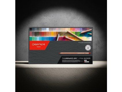 Caran D'ache Luminance 6901 sada 76 uměleckých pigmentových pastelek a 2 blendery