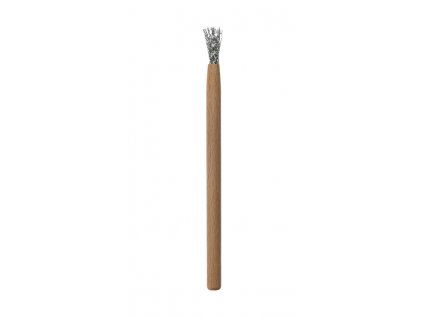 Štětina, kartáček pro keramiky 18 cm, ocelová štětina, rukojeť z bukového dřeva