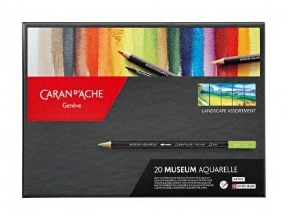 Caran D'ache Museum Landscape sada 20 akvarelových pastelek v kartonovém boxu