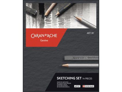Caran D'ache Sketching Set ART BY, sada 14 grafitových tužek v kartonovém boxu
