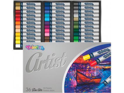 Colorino Artist extra měkké olejové pastely, sada 36 barev, délka pastelu 70 mm