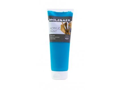 Akrylová barva Molenaer 250 ml odstín tyrkysová, vysoký podíl pigmentu