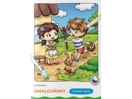 Omalovánky A5 Vítáme jaro od Pro tvoření, sešit s omalovánkami a úkoly pro předškoláky