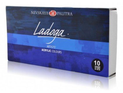 Sada akrylových barev Ladoga Nevskaya Palitra, 8 odstínů v tubách po 18 ml