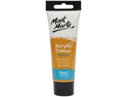 Mont Marte akrylová barva 75 ml, odstín Raw Sienna, hnědá siena přírodní, tuba
