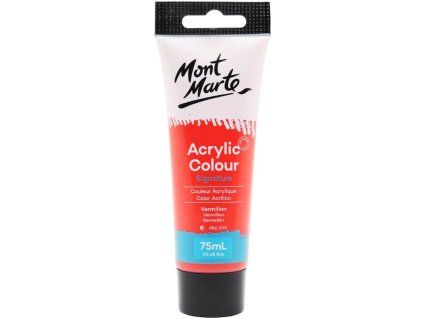 Mont Marte akrylová barva 75 ml, odstín rumělka červená Vermilion, tuba