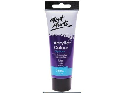 Mont Marte akrylová barva 75 ml, odstín fialová (Purple), tuba, krémová konzistence
