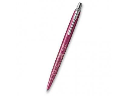 Parker Jotter Tokyo Pink CT Speciální Edice, nerezové tělo s růžovým lakem a vzorem Sakura