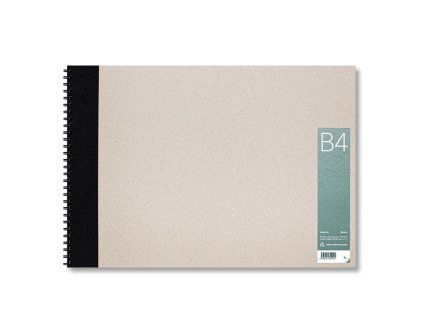Skicák BOBO B4 formát 25 x 35,5 cm, papír Ecoline 170 g/m2, 100% recyklovaná vlákna, 30 listů