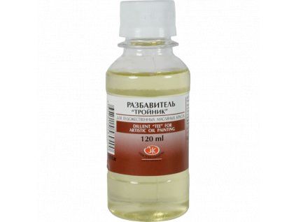 Nevskaya Palitra Trojnik 120 ml, ředidlo do olejových barev a laků, lněný olej, damar, terpentýn