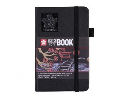 Sakura Sketch Book tvrdá vazba 9x14 cm, krémový nebělený papír 140 g, 80 listů