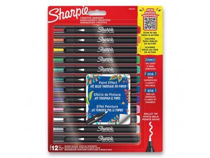 Akrylové popisovače Sharpie, 12 barev