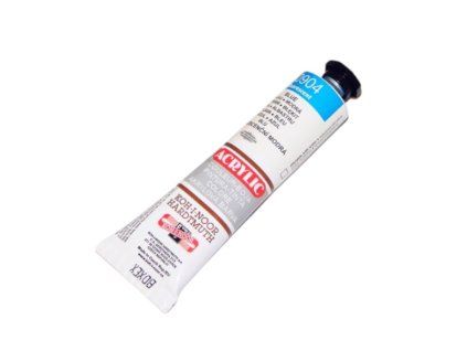Akrylová barva Koh-i-Noor 40 ml, fluorescentní odstín modrá 0904, česká výroba