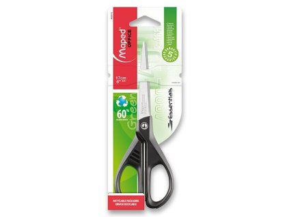 Nůžky Maped Essentials Green 17 cm, nerezová ocel, ergonomické rukojeti