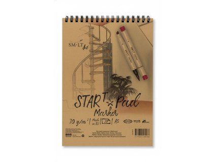 SM.LT Start Pad Marker A5, blok na fixy 70 g/m2, 20 listů, kroužková vazba