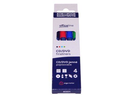 Permanentní popisovač na CD a DVD 0,7 mm 4 barvy