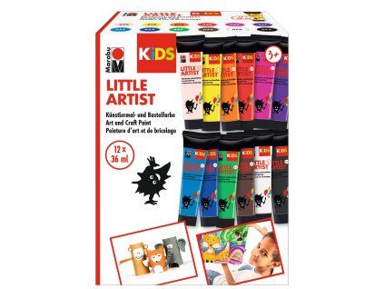 Marabu Kids Little Artist sada 12 x 36 ml, speciální barvy pro děti od 3 let