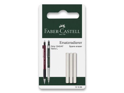 Náhradní pryže Faber-Castell do mikrotužek Grip, sada 3 ks pro přesné gumování