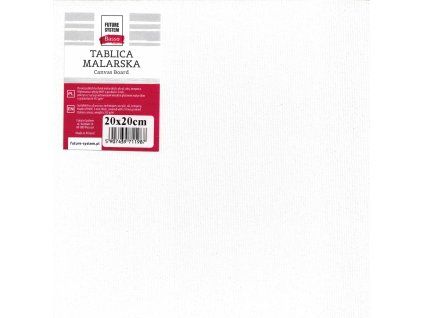 Malířská deska s plátnem Basso 20x20 cm, italská bavlna 312 g/m2, dvojitý akrylový šeps