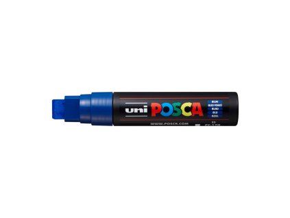 Uni Posca PC-17K modrý akrylový popisovač s plochým hrotem 15 mm, série PC-17K