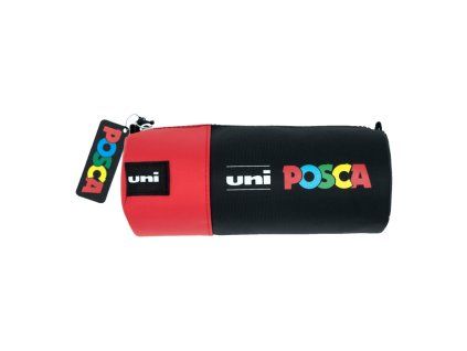 Penál Uni POSCA červeno-černý pro přenášení a skladování popisovačů POSCA