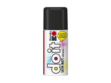 Marabu do-it Colorspray Satin Matt 150 ml, akrylový sprej, saténově matný finiš, černá