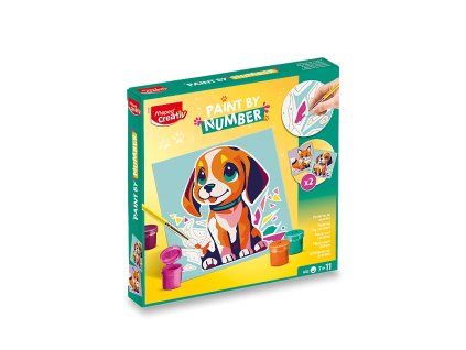 Kreativní sada Maped Creativ Paint by Number, motiv pes a liška, malování podle čísel