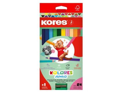 Pastelky Kolores JUMBO trojhrané 24 barev KORES