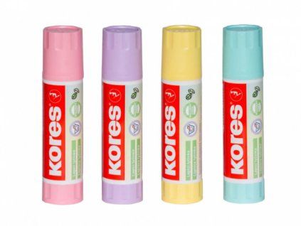 Kores lepicí tyčinka pastelová edice 20 g, bílé lepidlo bez zápachu, jemná aplikace