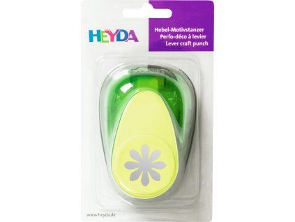 Heyda ozdobný děrovač s motivem kytky, průměr 38 mm, pro práci s papírem