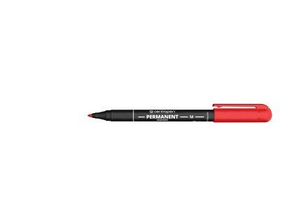 Permanentní fix Centropen 2846, hrot 1 mm, červená barva, rychleschnoucí inkoust