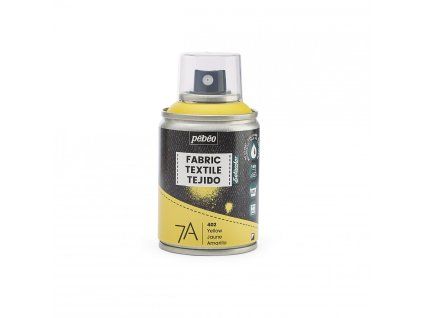 Pébéo Setacolor 7A sprej na textil 100 ml, odstín 02 žlutý, akrylový na vodní bázi
