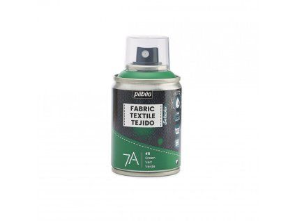 Pébéo Setacolor 7A sprej na textil 100 ml, odstín 11 zelený, vodou ředitelný