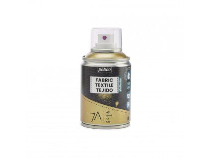 Pébéo Setacolor 7A sprej na textil 100 ml, metalický odstín 31 zlatý