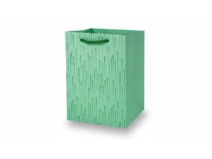 Dárková papírová taška 44 x 31 x 12 cm, jednobarevná s potiskem a textilním provazem