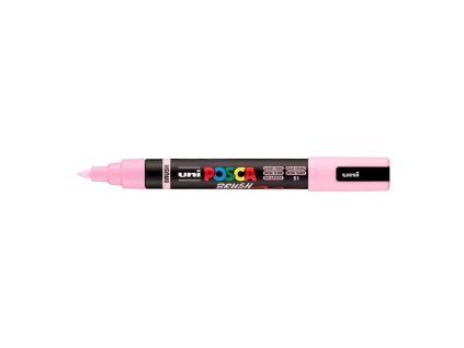 Uni Posca PC-5BR akrylový popisovač, štětcový hrot 1-4 mm, světle růžová 51