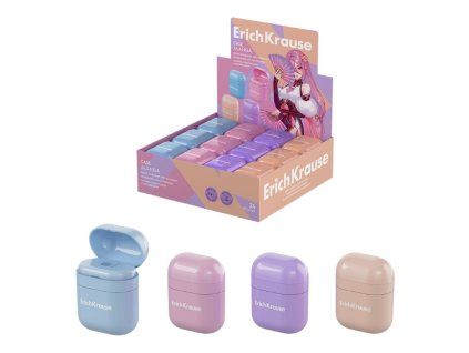 Plastové ořezávátko ErichKrause Case Manga se zásobníkem, 1 otvor 8 mm, mix barev