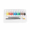 12422 2 akrylove barvy easy 923458 sada 12 barev paleta 2 stetce