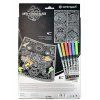 12485 5 centropen 9390 antistresove omalovanky cerne 6 metalickych fixu