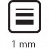 sirka stopy 1 mm