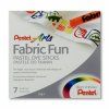 Pentel voskovky na textil, sada 7 barev pro malování na textil a zažehlení