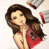 Designérský fix ShinHan Touch Brush, rychleschnoucí inkoust, vhodný pro módu i architekturu