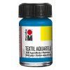 Marabu Textil Aquarelle 15 ml, barva na textil, odstín 056 modrá cyan