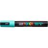 Uni Posca PC-5M zelená aqua, krycí akrylová barva na kámen, dřevo a sklo