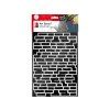 Šablona Marabu ART A4 Bricks pro zdobení textilií, nábytku a stěn