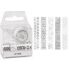Heyda Deko Vánoce MINI 12 mm x 3 m, lesklé stříbrné motivy pro balení a scrapbooking
