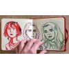 Talens Art Creation Sketch Book, červené desky imitace kůže, stužková záložka