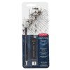 Mikrotužka Derwent Precision 0,5 mm HB, kovové tělo, vestavěná guma pod krytkou