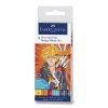 Faber-Castell Pitt Artist Pen Brush Manga Shonen, sada 6 ks, mix barev, štětcový hrot